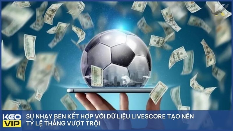 Sự nhạy bén kết hợp với dữ liệu livescore tạo nên tỷ lệ thắng vượt trội.